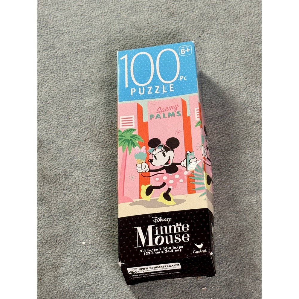 Disney Minnie Mouse Spring Palms 100 Piece Jigsaw Puzzle Cardinal Games Sealed